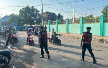 Sat Samapta Polres Bima Kota Gelar Rawan Pagi, Lancarkan Arus Lalu Lintas di Jalan Garuda dan Gajah Mada